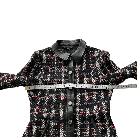 Maje Renaty Black and White Plaid Mini Dress, size EU 40 - Picture 11 of 16
